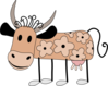 Cow With Flowers Clip Art